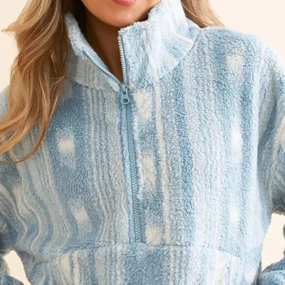 NEW Billabong Time Off Half-Zip Fleece Pullover Sea Fog Size L NWT - Picture 6 of 8